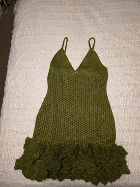 Hanifa Iggy Mini Dress- Green